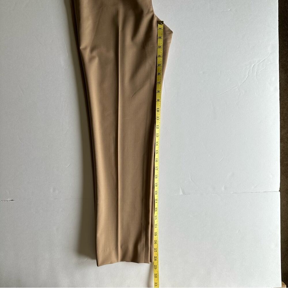 Lafayette 148 Bleeker Trouser Pant Wool Stretch Tan 4 Career Quite Luxury Office - Picture 11 of 12